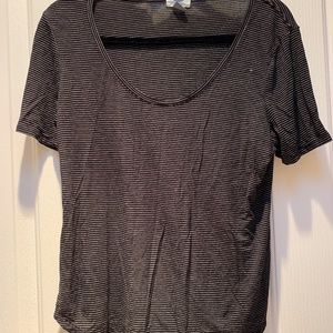 Old Navy Relaxed T-Shirt, Black with White Stripes